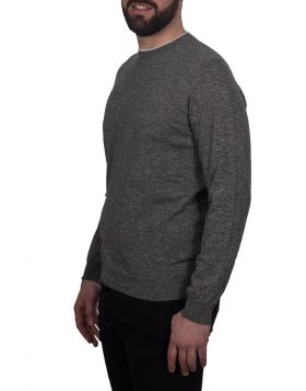 Pullover Girocollo 100%Cotone Moulinè Bianco e Nero