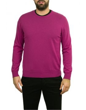 Pullover Girocollo Ciclamino 100% Cashmere 