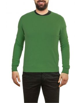 Pullover Girocollo Verde 100% Cashmere 
