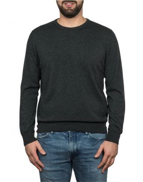 Pullover Girocollo Grafite 100% Cashmere